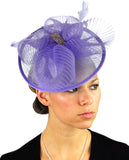NYFASHION101 Cocktail Fashion Sinamay Fascinator Hair Clip Design & Mesh