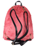 C.C Women's Faux Fur Fuzzy Backpack Schoolbag Shoulder Bag Purse