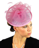 NYFASHION101 Cocktail Fashion Sinamay Fascinator Hair Clip Design & Mesh
