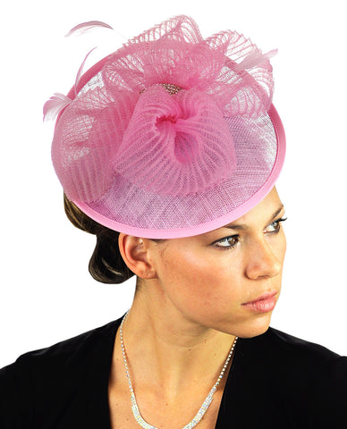 NYFASHION101 Cocktail Fashion Sinamay Fascinator Hair Clip Design & Mesh