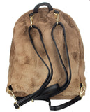 C.C Women's Faux Fur Fuzzy Backpack Schoolbag Shoulder Bag Purse