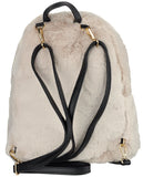 C.C Women's Faux Fur Fuzzy Backpack Schoolbag Shoulder Bag Purse