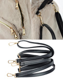 C.C Women's Faux Fur Fuzzy Backpack Schoolbag Shoulder Bag Purse