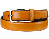 Eurosport Men's Polished Bonded Leather Cut-To-Fit Belt with Metal Square Buckle, GL087