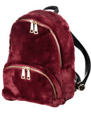 C.C Women's Faux Fur Fuzzy Backpack Schoolbag Shoulder Bag Purse