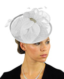NYFASHION101 Cocktail Fashion Sinamay Fascinator Hair Clip Design & Mesh
