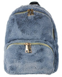 C.C Women's Faux Fur Fuzzy Backpack Schoolbag Shoulder Bag Purse