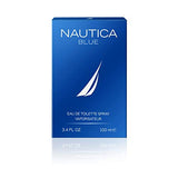 Nautica Blue Eau de Toilette 3.4 fl oz (Pack of 1), Notes of Basil, Jasmine, and Cedarwood, Men's Fragrance, Long Lasting, Everyday Fragrance, Travel Size