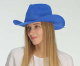 C.C Sparkly Sequin Cowboy Hat with Suede String Trim