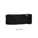C.C Sequin Headwrap for Women - Stretchable Soft Warm Knit Winter Headband Ear Warmer (Hot Pink)