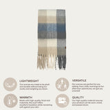 C.C Fall Winter Solid and Multicolored Woven Knit Scarf for Women