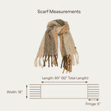 C.C Fall Winter Solid and Multicolored Woven Knit Scarf for Women