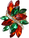 NYFASHION101 Women's Vine Marquis Stone Stud Fashion Stretch Ring