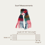 C.C Fall Winter Solid and Multicolored Woven Knit Scarf for Women