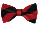 NYFASHION101 Men's College Stripe Adjustable Pre-Tied Bow Tie