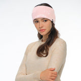 C.C Sequin Headwrap for Women - Stretchable Soft Warm Knit Winter Headband Ear Warmer (Hot Pink)