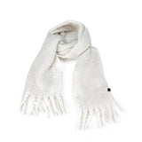 C.C Fall Winter Solid and Multicolored Woven Knit Scarf for Women