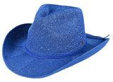 C.C Sparkly Sequin Cowboy Hat with Suede String Trim