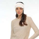 C.C Sequin Headwrap for Women - Stretchable Soft Warm Knit Winter Headband Ear Warmer (Hot Pink)