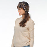 C.C Sequin Headwrap for Women - Stretchable Soft Warm Knit Winter Headband Ear Warmer (Hot Pink)