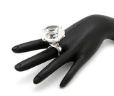 NYFASHION101 Women's Extra Big Rhinestone Fashion Stretch Ring