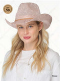 C.C Sparkly Sequin Cowboy Hat with Suede String Trim