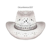 C.C Ombre Open Weave Cowbay Hat with Braided Trim