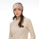 C.C Sequin Headwrap for Women - Stretchable Soft Warm Knit Winter Headband Ear Warmer (Hot Pink)