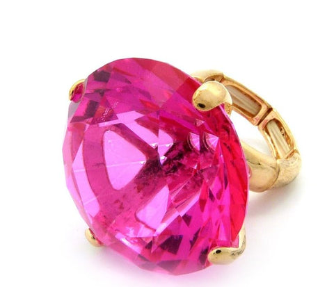 NYFASHION101 Women's Extra Big Rhinestone Fashion Stretch Ring