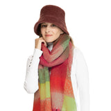 C.C Fall Winter Solid and Multicolored Woven Knit Scarf for Women