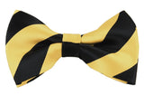 NYFASHION101 Men's College Stripe Adjustable Pre-Tied Bow Tie