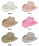 C.C Sparkly Sequin Cowboy Hat with Suede String Trim