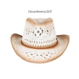 C.C Ombre Open Weave Cowbay Hat with Braided Trim