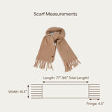 C.C Fall Winter Solid and Multicolored Woven Knit Scarf for Women