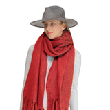 C.C Fall Winter Solid and Multicolored Woven Knit Scarf for Women