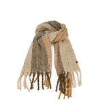 C.C Fall Winter Solid and Multicolored Woven Knit Scarf for Women