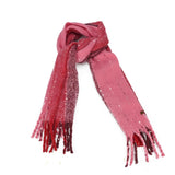 C.C Fall Winter Solid and Multicolored Woven Knit Scarf for Women