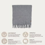 C.C Fall Winter Solid and Multicolored Woven Knit Scarf for Women