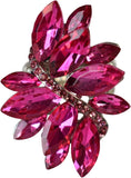 NYFASHION101 Women's Vine Marquis Stone Stud Fashion Stretch Ring