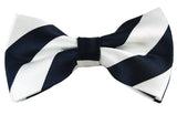 NYFASHION101 Men's College Stripe Adjustable Pre-Tied Bow Tie
