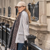 C.C Fall Winter Solid and Multicolored Woven Knit Scarf for Women