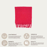 C.C Fall Winter Solid and Multicolored Woven Knit Scarf for Women