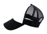 NYFASHION101 Blank Mesh Adjustable Snapback Cotton 6-Panel Trucker Hat Cap