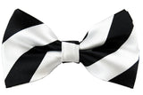 NYFASHION101 Men's College Stripe Adjustable Pre-Tied Bow Tie