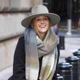 C.C Fall Winter Solid and Multicolored Woven Knit Scarf for Women
