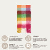 C.C Fall Winter Solid and Multicolored Woven Knit Scarf for Women