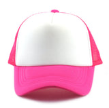 NYFASHION101 Blank Mesh Adjustable Snapback Cotton 6-Panel Trucker Hat Cap