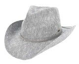C.C Sparkly Sequin Cowboy Hat with Suede String Trim