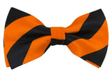 NYFASHION101 Men's College Stripe Adjustable Pre-Tied Bow Tie
