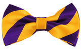 NYFASHION101 Men's College Stripe Adjustable Pre-Tied Bow Tie